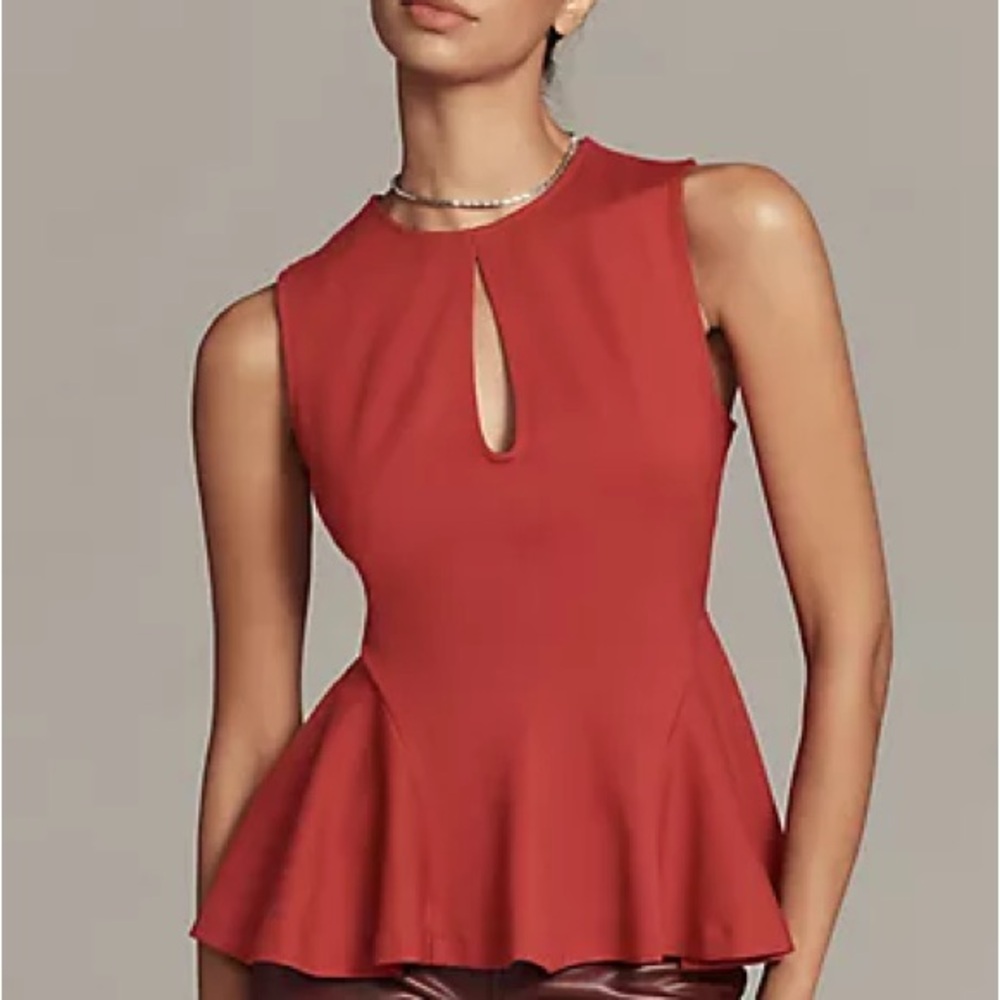 Anthropolgie Maeve Night Watch Peplum Top NWT - Picture 5 of 7